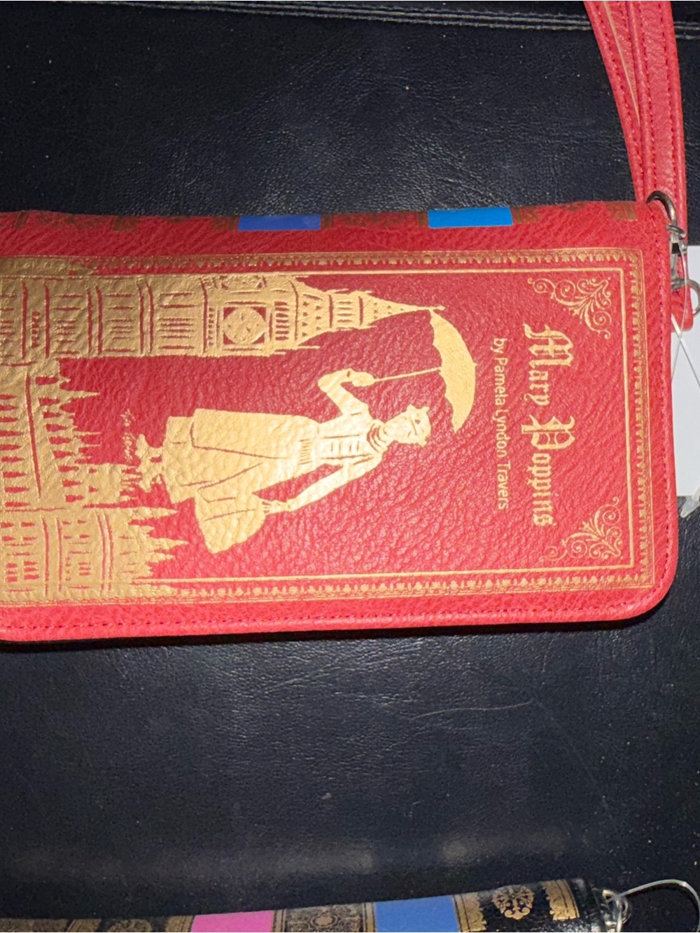 Mary Poppins Red Embossed Wristlet Wallet by Pamela Lyndon Travers